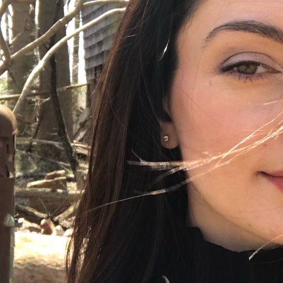 Diamond Stud Earring Pair - 14K White Gold Natural Diamonds J/SI3 TCW .48 - Picture 11 of 11